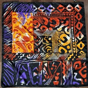 Italian Geometric Abstract Pattern Scarf Square 31 x 31 inches